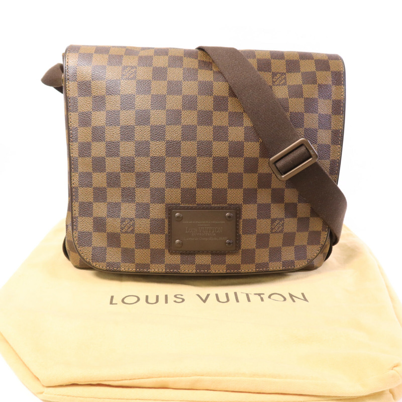 LOUIS VUITTON Damier Brooklyn MM肩背袋-9