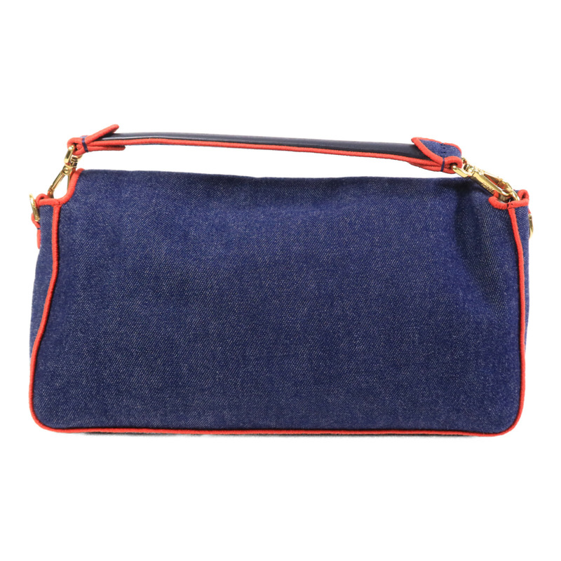 FENDI 牛仔布Bagutte Large手挽肩背兩用袋-1