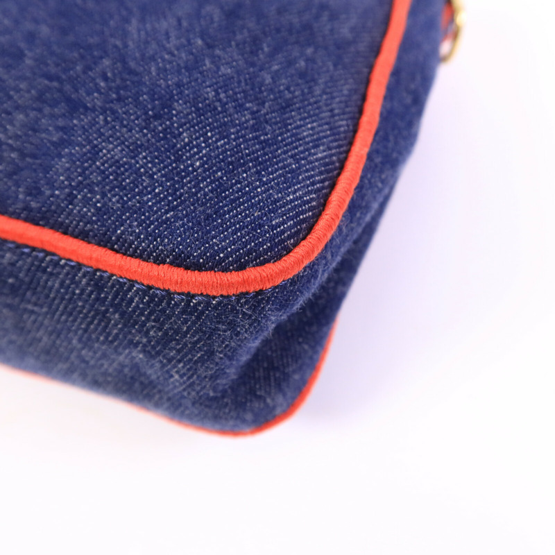 FENDI 牛仔布Bagutte Large手挽肩背兩用袋-12