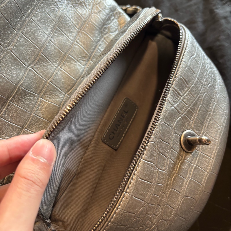 Chanel 金屬銀 肩背包 手提包 腰包-2