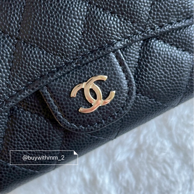 全新✨香奈兒單層卡包 有拉鍊款款-4