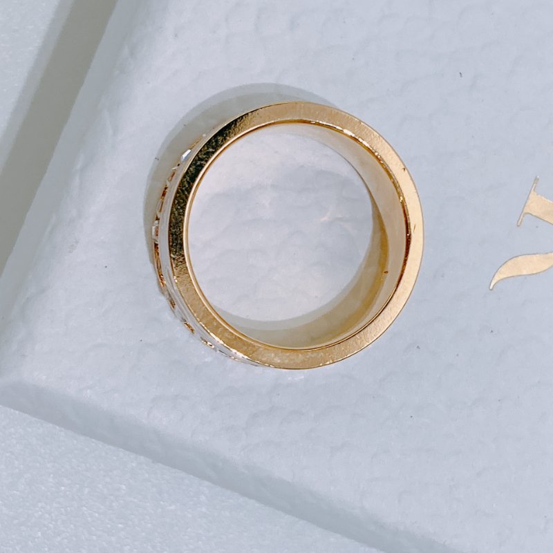 TW4813	Dior 迪奧蝴蝶結圓形戒指 Night Code Ring L Size Crystals and Rose Songe Lacquer-5