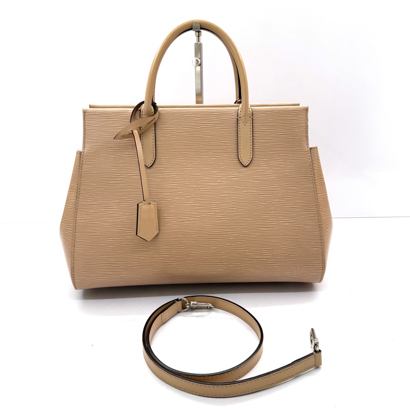 LOUIS VUITTON 路易威登 粉色EPI MARLY MM 手提肩背2WAY包 M41377-2