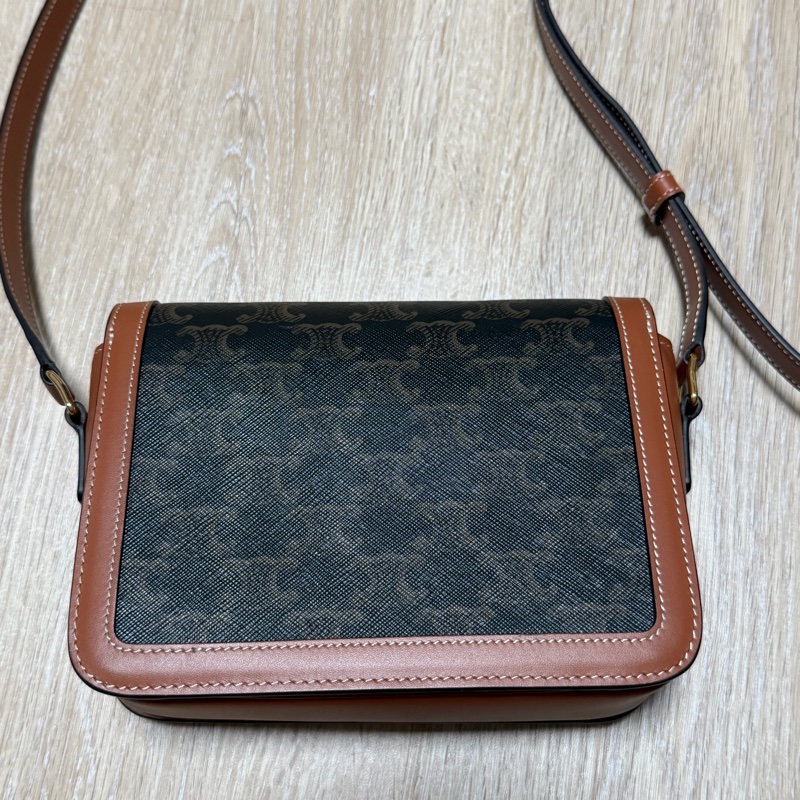 極新Celine-TEEN TRIOMPHE標誌印花及牛皮革手袋-2