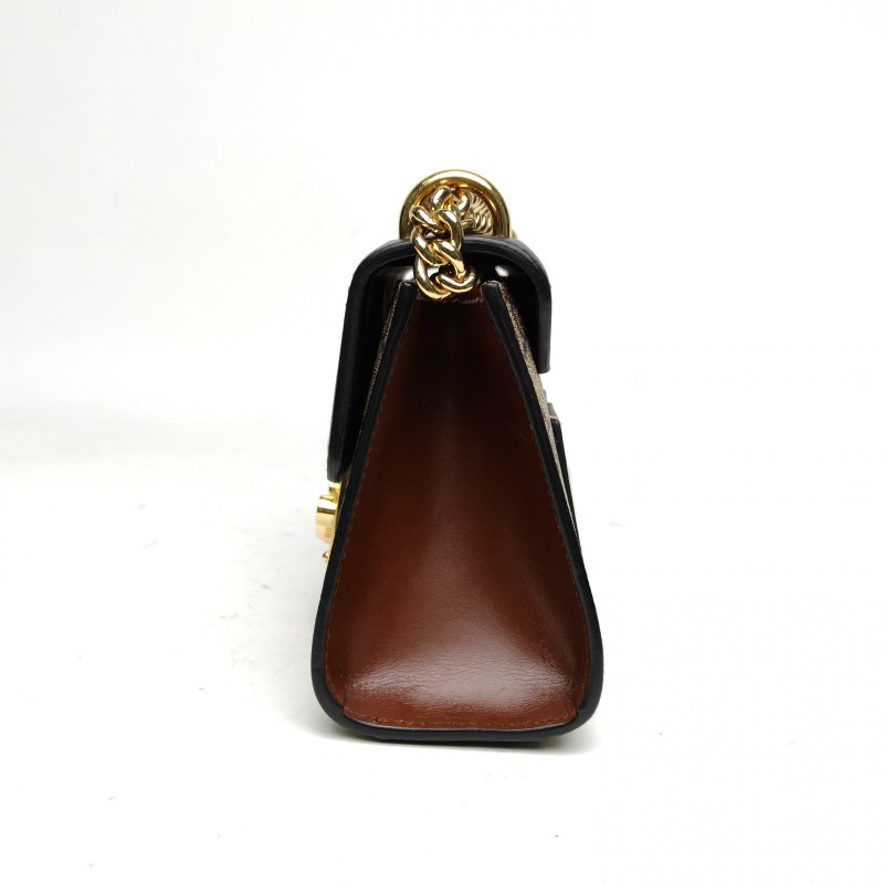 GUCCI Padlock鎖頭包小號20.5黑色牛皮/PVC金扣牛皮PVC肩背包-1