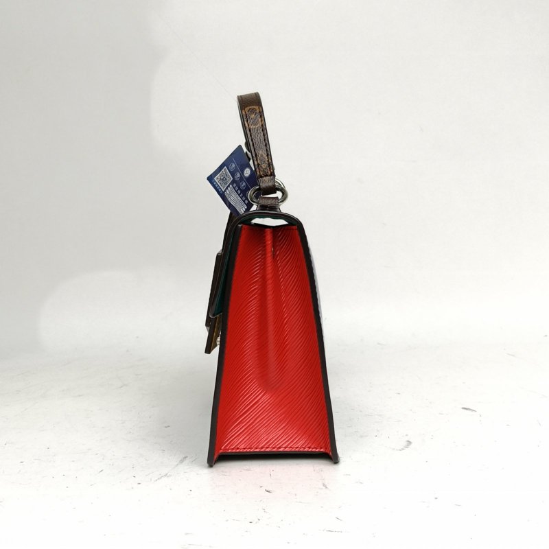 LOUIS VUITTON SpringStreet手提包拼色漆皮/PVC/EPI水波紋牛皮銀扣2019肩背包-1