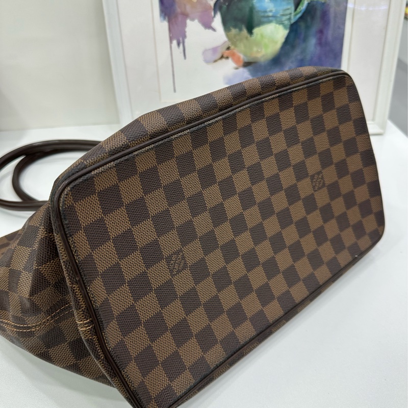LV 路易威登棋盤格Saleya手提包 棕色經典款 金色五金 尺寸44*33-2