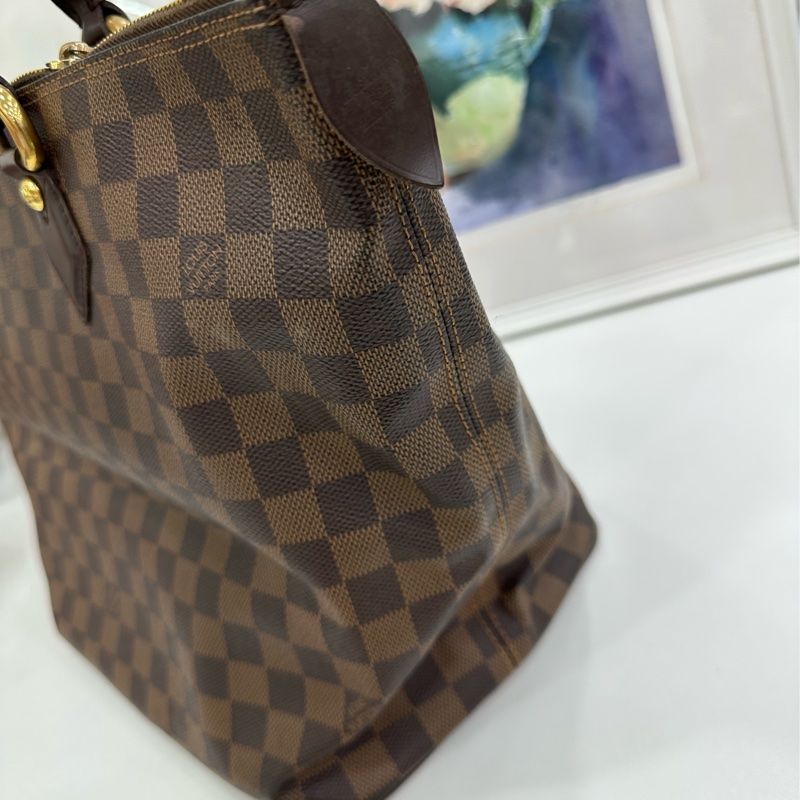 LV 路易威登棋盤格Saleya手提包 棕色經典款 金色五金 尺寸44*33-4