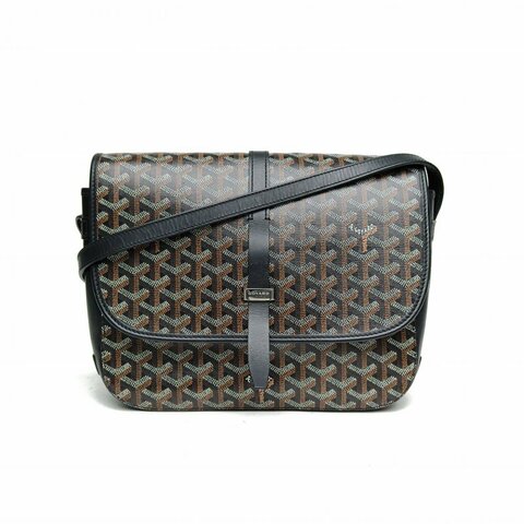 GOYARD 黑色PVCBelvedere郵差包中號29肩背包