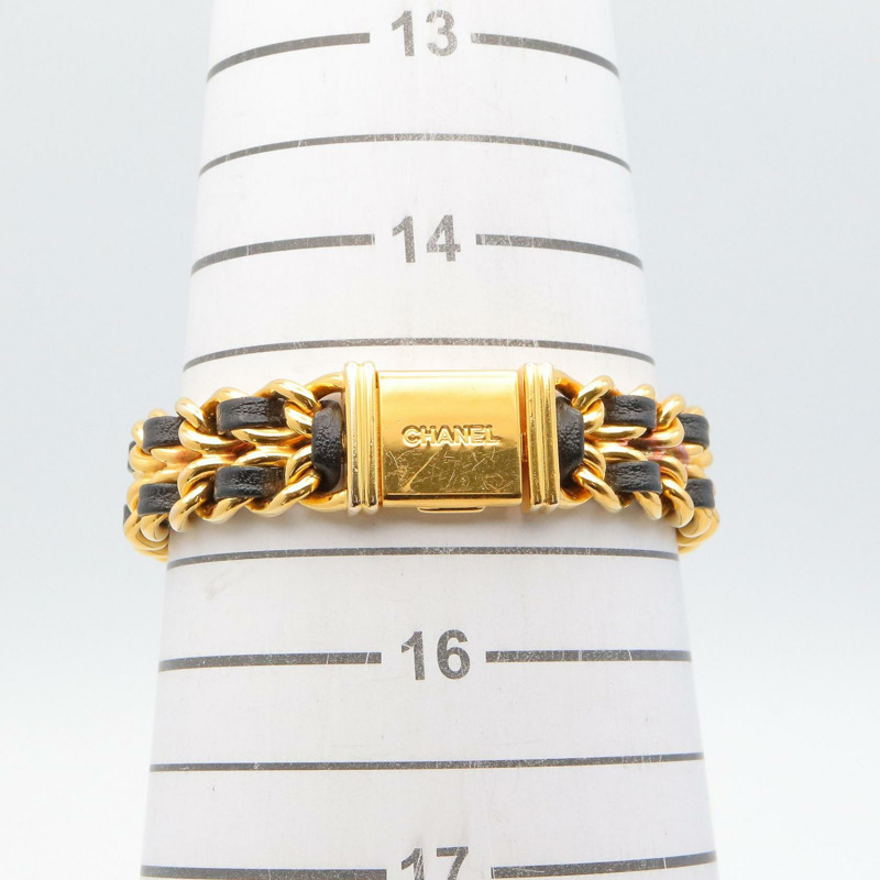 黑色錶盤 鍍金 皮革錶帶 Premiere M 腕錶【CHANEL 香奈兒】 H0001-6