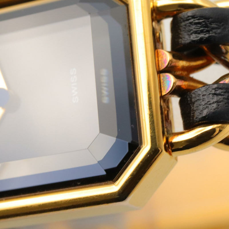 黑色錶盤 鍍金 皮革錶帶 Premiere M 腕錶【CHANEL 香奈兒】 H0001-10