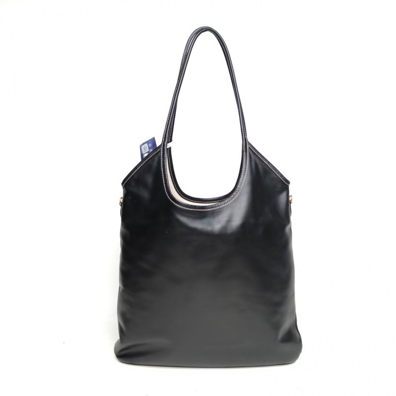 MIU MIU IVYTote托特包35黑色牛皮金扣肩背包-2