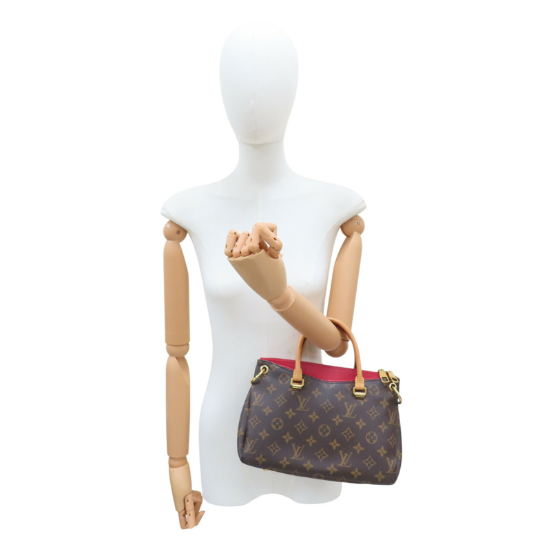 棕色 原花帆布 紅色牛皮 Pallas BB 兩用包【LOUIS VUITTON LV 路易威登】 M40463-7