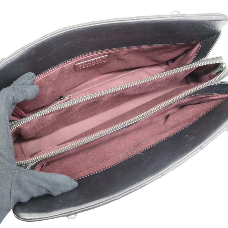 黑色牛皮 Chain 肩背包 無卡【CHANEL 香奈兒】-2