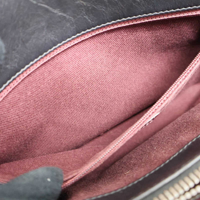 黑色牛皮 Chain 肩背包 無卡【CHANEL 香奈兒】-3