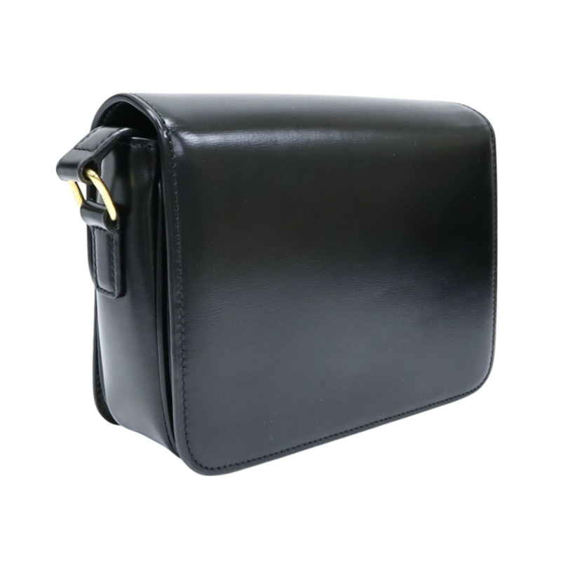 黑色 牛皮 TEEN TRIOMPHE 肩背包【CELINE 賽琳】 188423-1