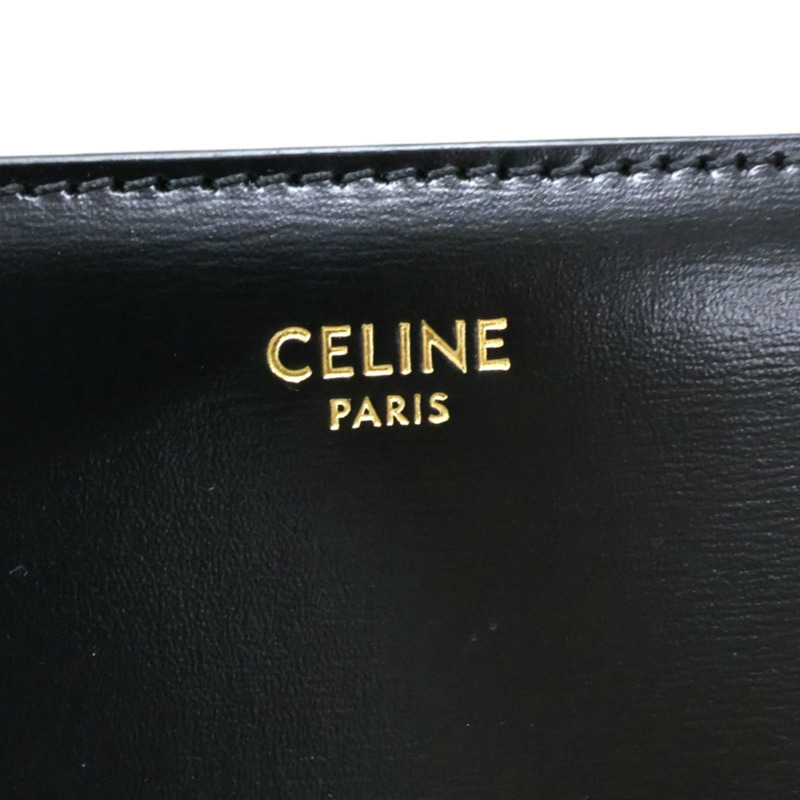 黑色 牛皮 TEEN TRIOMPHE 肩背包【CELINE 賽琳】 188423-4