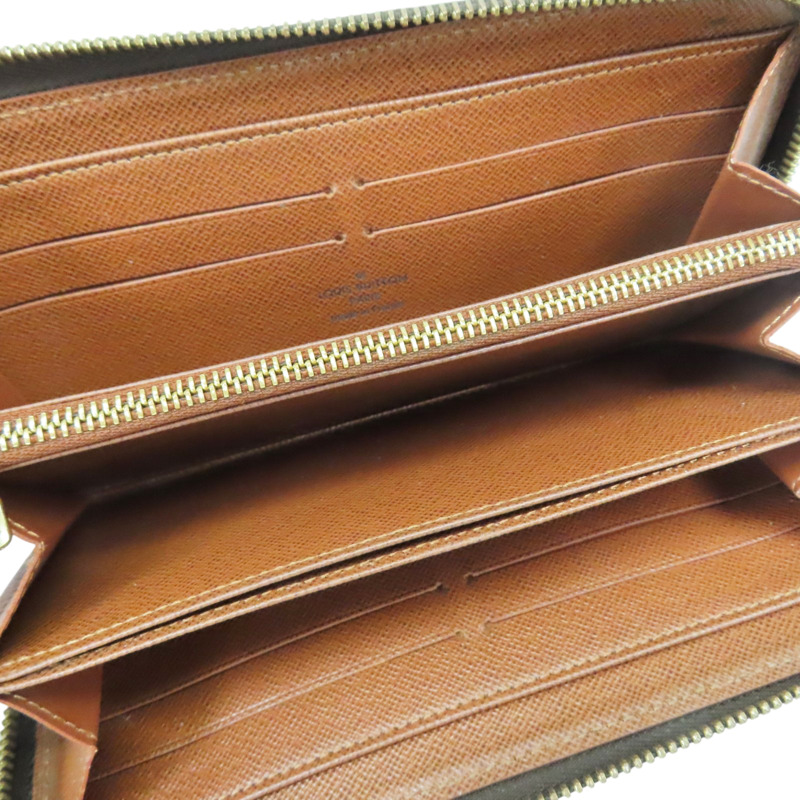 棕色 原花 帆布 Zippy Wallet 拉鍊長夾【LOUIS VUITTON LV 路易威登】 M60017-2