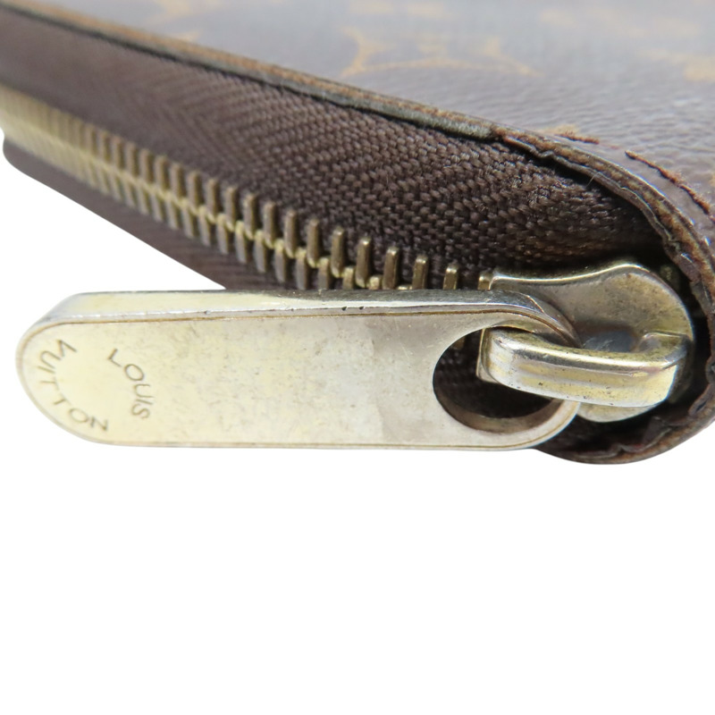 棕色 原花 帆布 Zippy Wallet 拉鍊長夾【LOUIS VUITTON LV 路易威登】 M60017-6