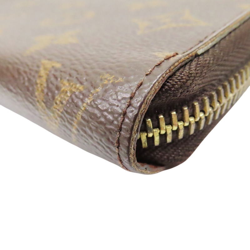 棕色 原花 帆布 Zippy Wallet 拉鍊長夾【LOUIS VUITTON LV 路易威登】 M60017-8