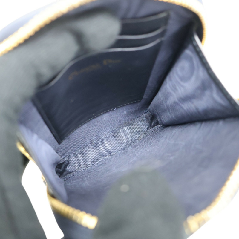 藍色 緹花帆布 Montaigne 手機 肩背包【Dior 迪奧】-2