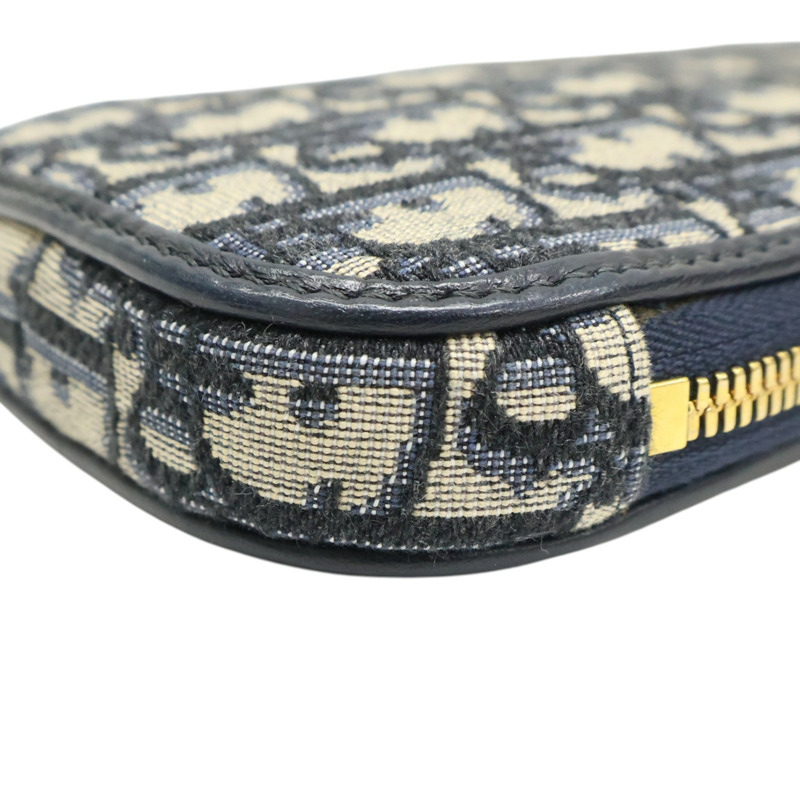 藍色 緹花帆布 Montaigne 手機 肩背包【Dior 迪奧】-8