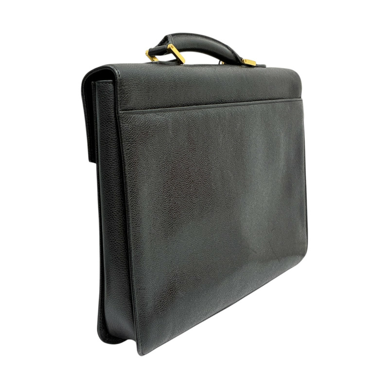 黑色 荔枝紋 牛皮 Vintage Briefcase 公事包【CHANEL 香奈兒】-1