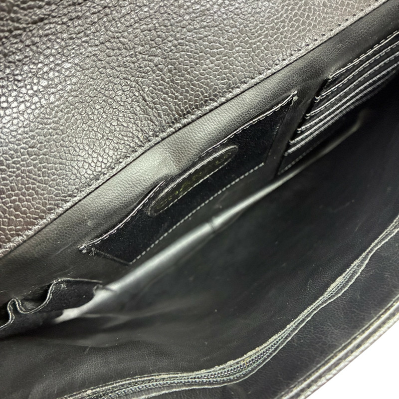 黑色 荔枝紋 牛皮 Vintage Briefcase 公事包【CHANEL 香奈兒】-3