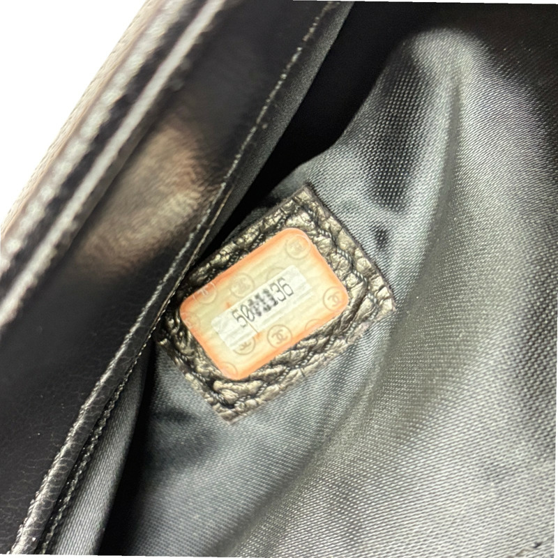 黑色 荔枝紋 牛皮 Vintage Briefcase 公事包【CHANEL 香奈兒】-5