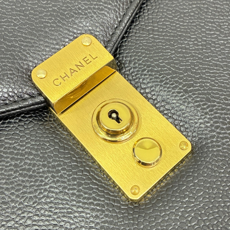 黑色 荔枝紋 牛皮 Vintage Briefcase 公事包【CHANEL 香奈兒】-12