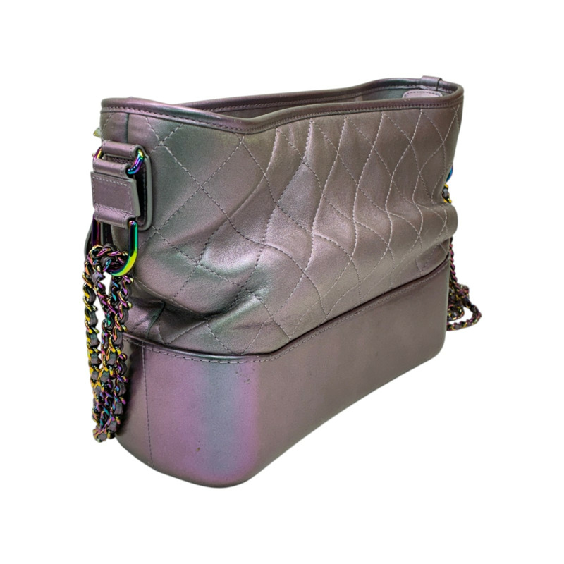 幻彩紫 菱格紋 牛皮 Gabrielle M 流浪包 肩背包【CHANEL 香奈兒】 A93824-1