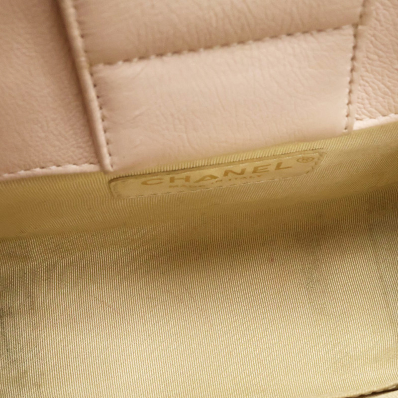 粉色 牛皮 Label Click Mini 兩用包 金釦 (無卡)【CHANEL 香奈兒】 A93731-2