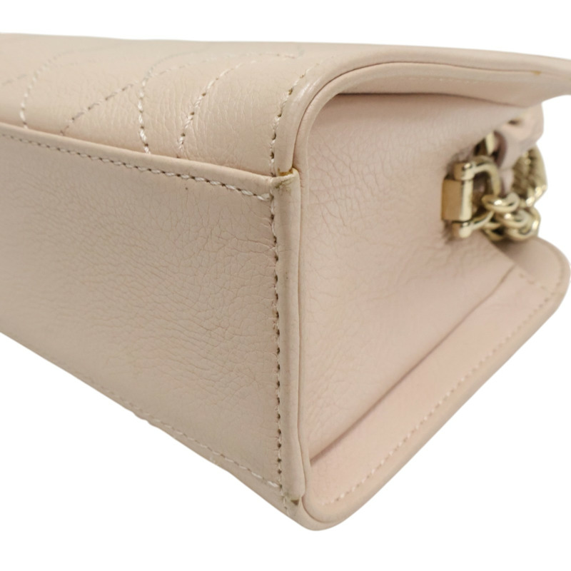 粉色 牛皮 Label Click Mini 兩用包 金釦 (無卡)【CHANEL 香奈兒】 A93731-8