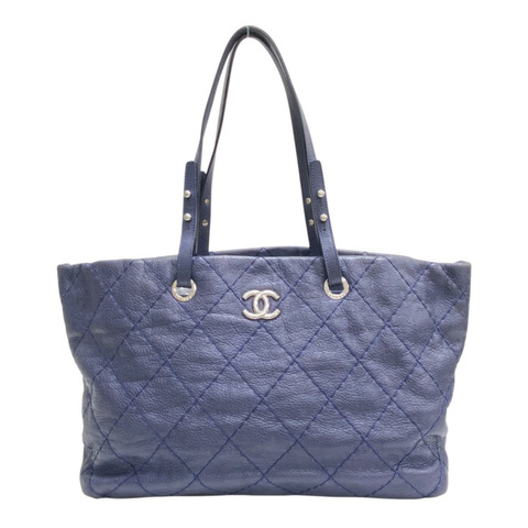 藍色 牛皮 On The Road 肩背包 銀釦【CHANEL 香奈兒】 A48019