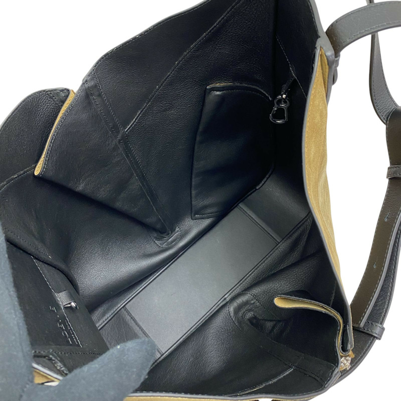 棕色 牛皮 絨面革 Hammock Tote Bag 肩背包【LOEWE 羅威】 A538H02X01-2