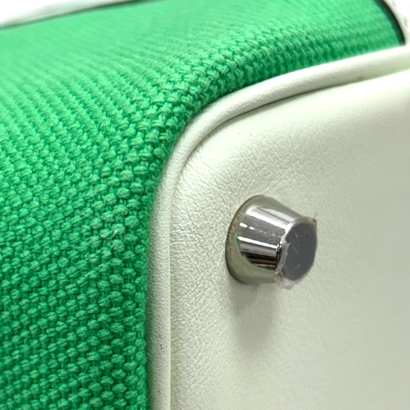 綠色 VERT COMICS Toile 帆布 Swift Picotin Lock Cargo PM 手提包 B刻 【HERMES 愛馬仕】-10