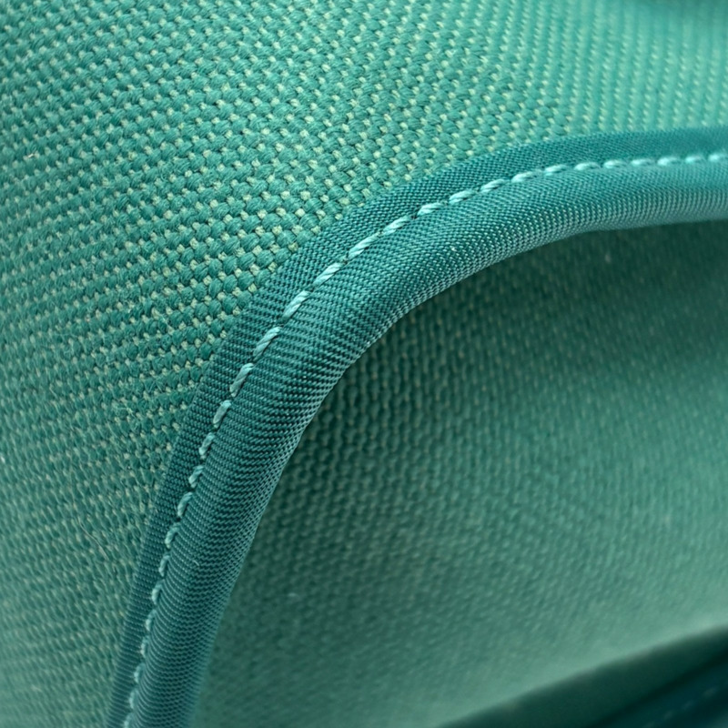 綠色 VERT VERONE Toile calf 帆布 Herbag Zip 31 肩背包 A刻 銀和 【HERMES 愛馬仕】 H079092CC-11