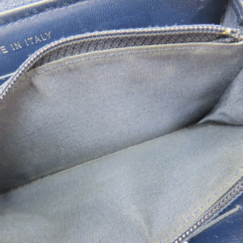 藍色 羊皮 Boy 拉鍊中夾 銀釦 (無卡)【CHANEL 香奈兒】-3