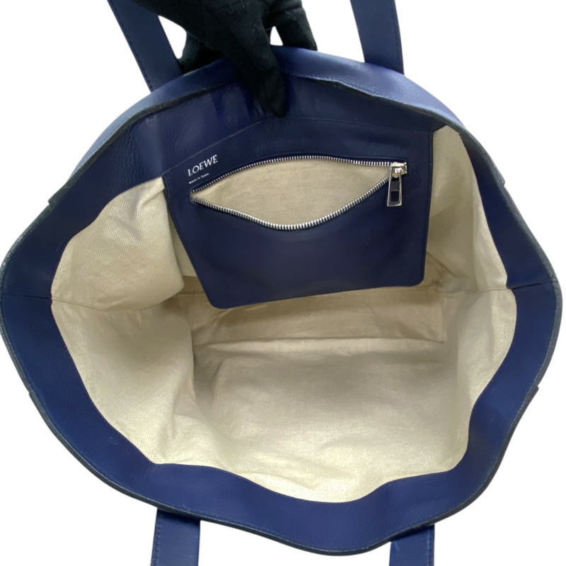 藍色 牛皮 East West 托特包 肩背包【LOEWE 羅威】 308.20.K84-2