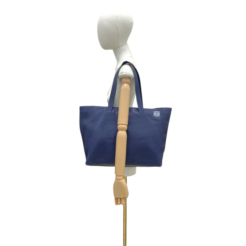 藍色 牛皮 East West 托特包 肩背包【LOEWE 羅威】 308.20.K84-6