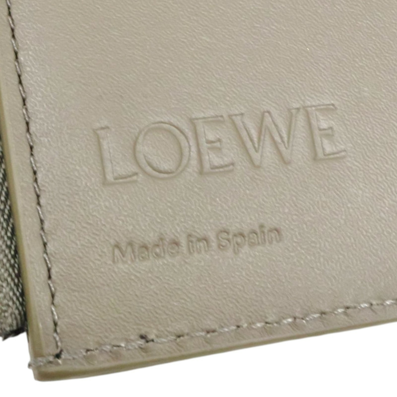 灰色 牛皮 Anagram small vertical 三折短夾【LOEWE 羅威】 C821S33X121-4