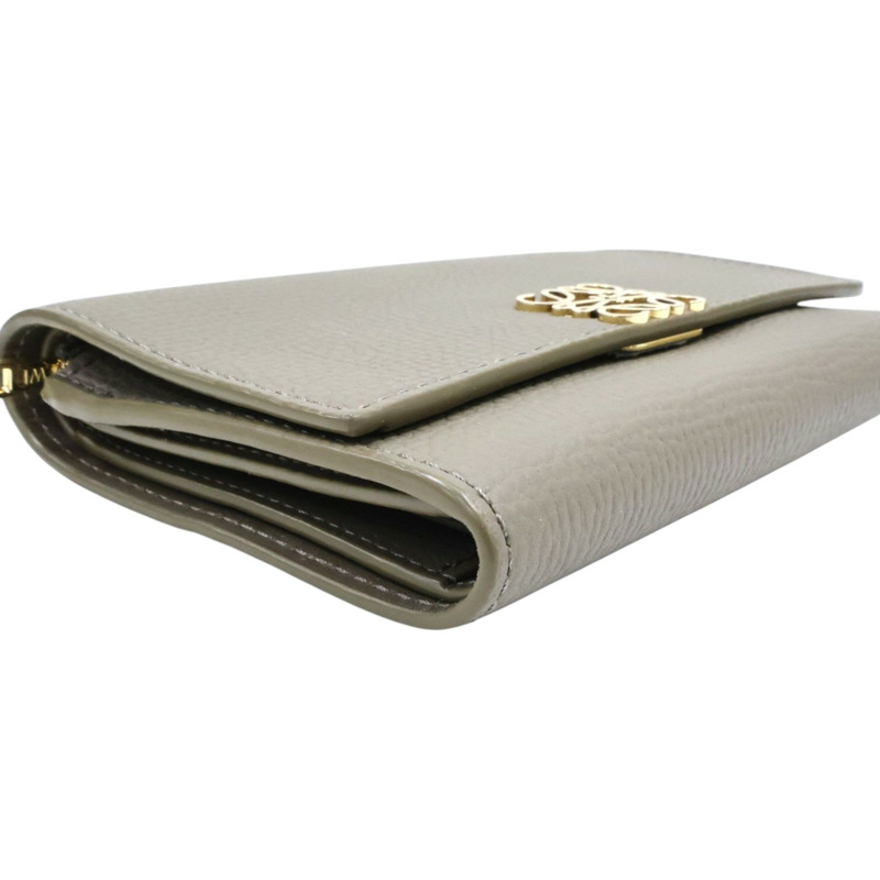 灰色 牛皮 Anagram small vertical 三折短夾【LOEWE 羅威】 C821S33X121-8