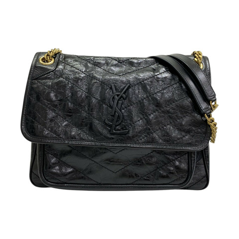 黑色 牛皮 NIKI 復古 中型 肩背包【SAINT LAURENT YSL 聖羅蘭】 6331840