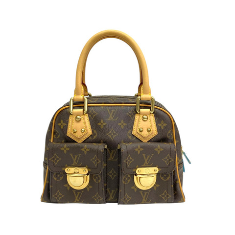 棕色 原花帆布 Manhattan PM 手提包 M40026【LOUIS VUITTON LV 路易威登】 M40026