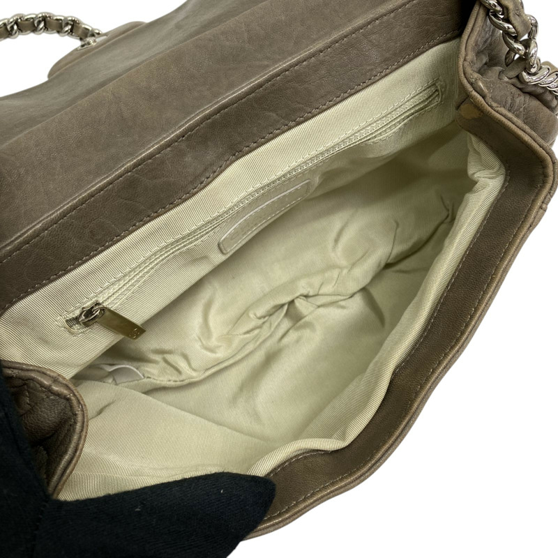 棕色 菱格紋 羊皮 Chain Around 肩背包 無卡【CHANEL 香奈兒】 A49889-2