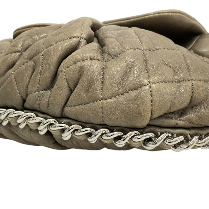 棕色 菱格紋 羊皮 Chain Around 肩背包 無卡【CHANEL 香奈兒】 A49889-9