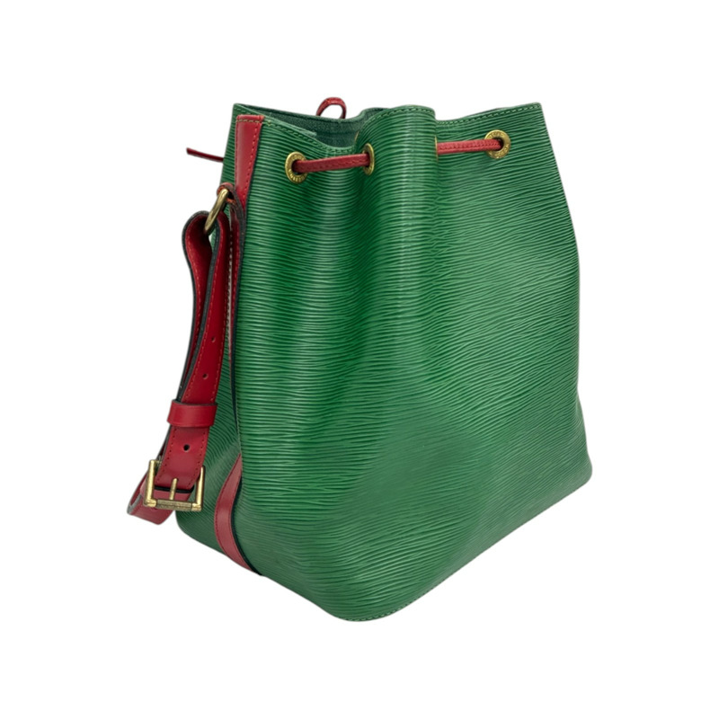 綠/紅色 EPI 水波紋 牛皮 Petit Noe 肩背包 M44147【LOUIS VUITTON LV 路易威登】 M44147-1