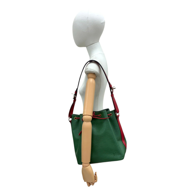 綠/紅色 EPI 水波紋 牛皮 Petit Noe 肩背包 M44147【LOUIS VUITTON LV 路易威登】 M44147-5