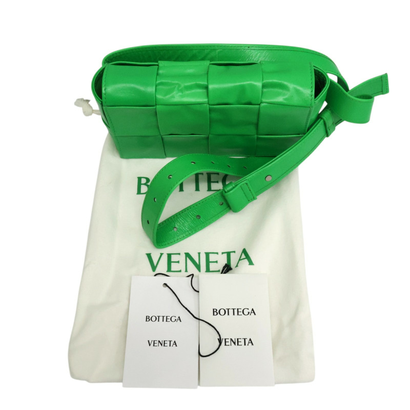 綠色牛皮 Cassette 腰包 651053【BOTTEGA VENETA BV 寶緹嘉】 651053-8