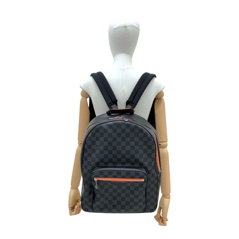 黑色 棋盤格帆布 Josh 雙肩包 後背包【LOUIS VUITTON LV 路易威登】 N42403-7